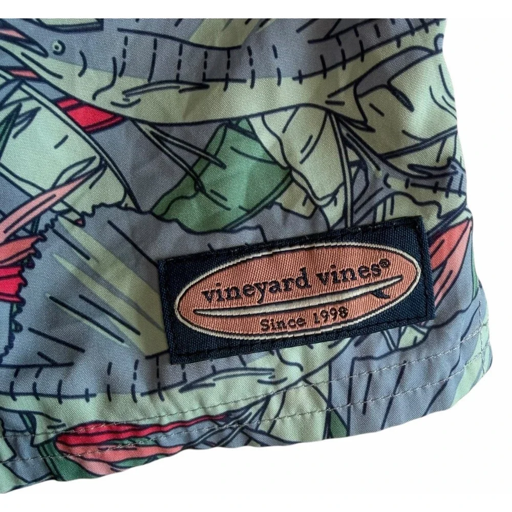 Vineyard Vines Boys Swim Trunks Board Short Sailfish Allover Print Medium 10/12